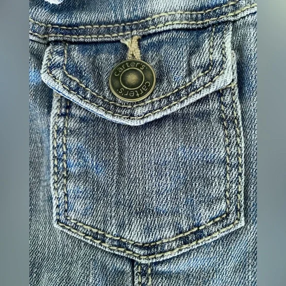 Carter's  Blue Jean Denim Jacket Medium Wash 4T - Picture 3 of 5
